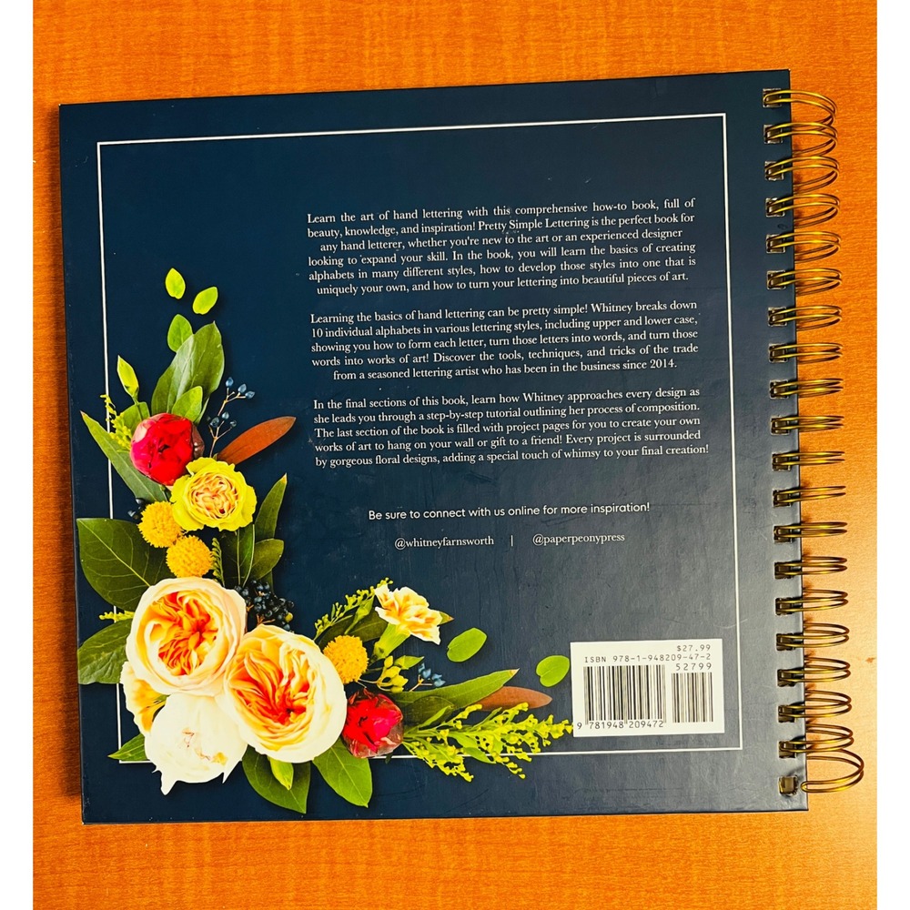 Pretty Simple Lettering Workbook Modern Calligraphy Hand Lettering Step by Step - Picture 2 of 7